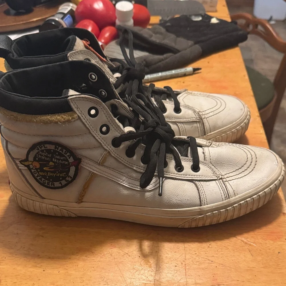 Vans White and Black NASA High-Top Sneakers plus 2 vans low tops as a bonus! - Picture 2 of 5